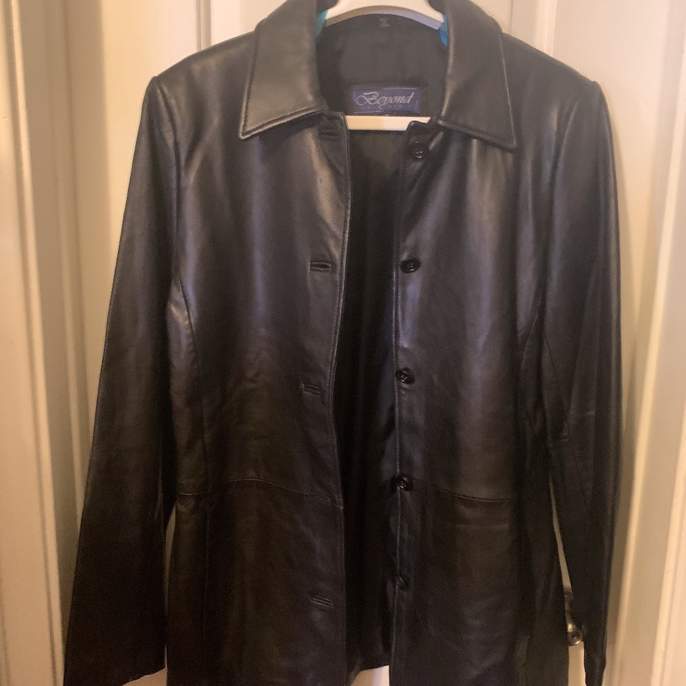 "Beyond California" Black Leather Jacket